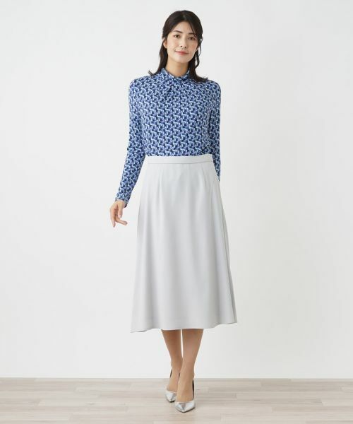 Leilian / レリアン カットソー | プリントハイネックカットソー | 詳細1