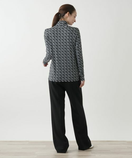Leilian / レリアン カットソー | プリントハイネックカットソー | 詳細11