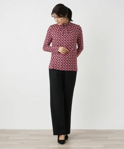 Leilian / レリアン カットソー | プリントハイネックカットソー | 詳細5