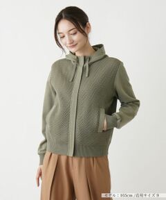 Leilian / レリアン その他アウター | 切替フーデッドジャケット