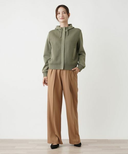 Leilian / レリアン その他アウター | 切替フーデッドジャケット | 詳細4