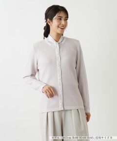 Leilian / レリアン カーディガン・ボレロ | フラワー刺繍ビジューカーディガン