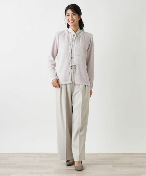 Leilian / レリアン カーディガン・ボレロ | フラワー刺繍ビジューカーディガン | 詳細1