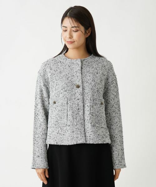 Leilian / レリアン テーラードジャケット | ノーカラージャケット【BRUNO  MANETTI 】 | 詳細7