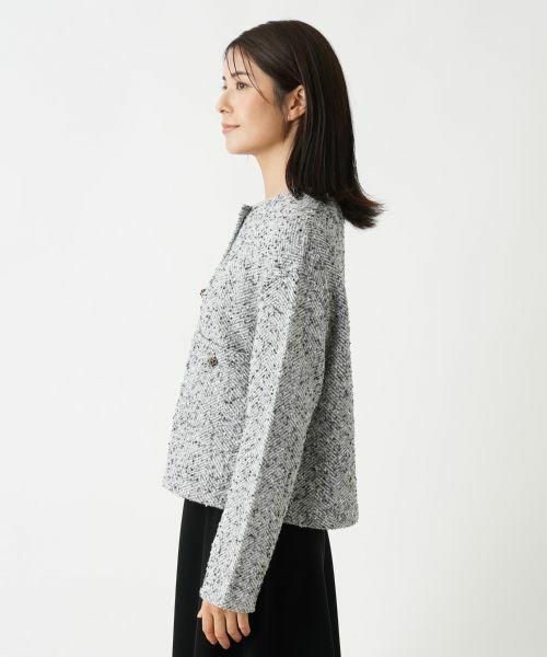 Leilian / レリアン テーラードジャケット | ノーカラージャケット【BRUNO  MANETTI 】 | 詳細8