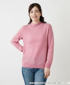 Leilian / レリアン ニット・セーター | カシミヤ編地切替ハイネックニット