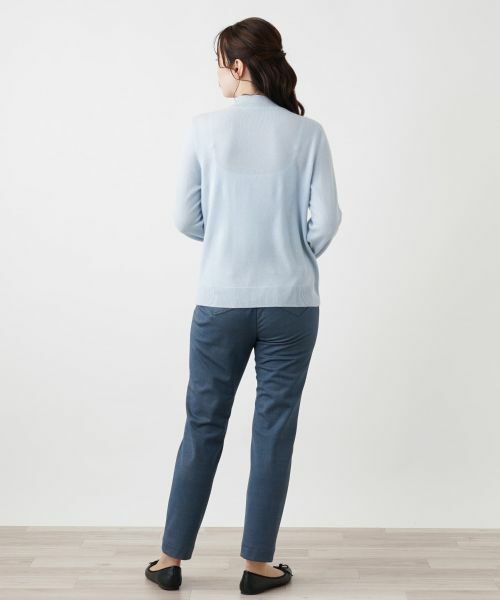 Leilian / レリアン ニット・セーター | カシミヤ編地切替ハイネックニット | 詳細11