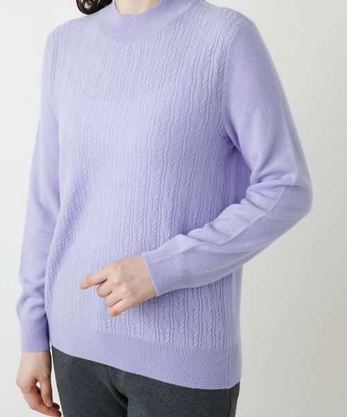 Leilian / レリアン ニット・セーター | カシミヤ編地切替ハイネックニット | 詳細22