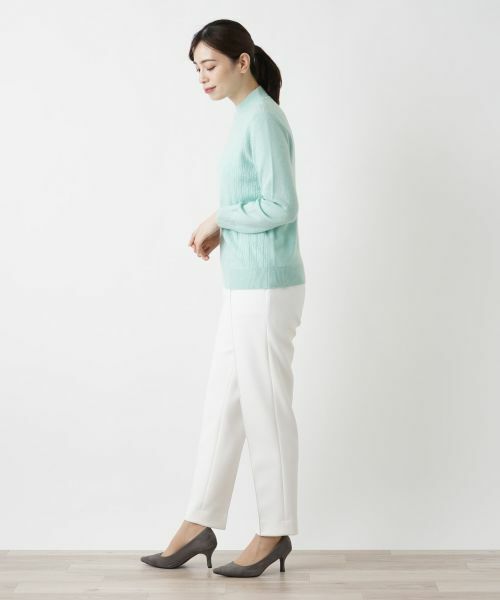 Leilian / レリアン ニット・セーター | カシミヤ編地切替ハイネックニット | 詳細6