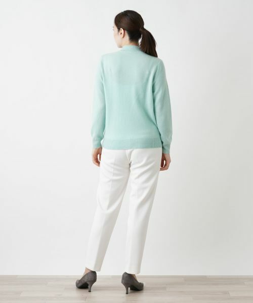 Leilian / レリアン ニット・セーター | カシミヤ編地切替ハイネックニット | 詳細7
