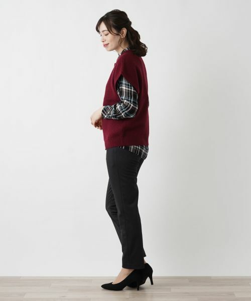 Leilian / レリアン テーラードジャケット | カシミヤクルーネックニットベスト | 詳細2