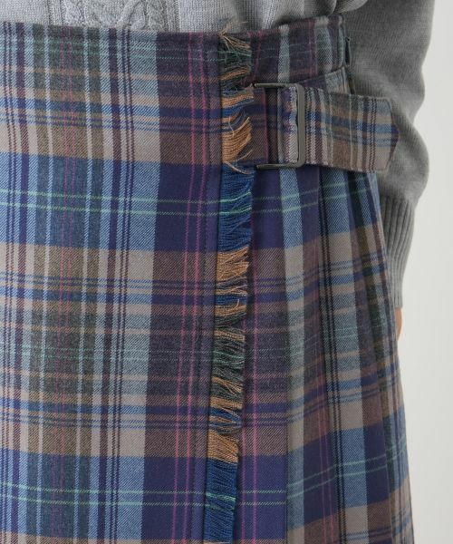 Leilian / レリアン ミニ・ひざ丈スカート | タータンチェックラップスカート【Leilian WHITE LABEL】 | 詳細8
