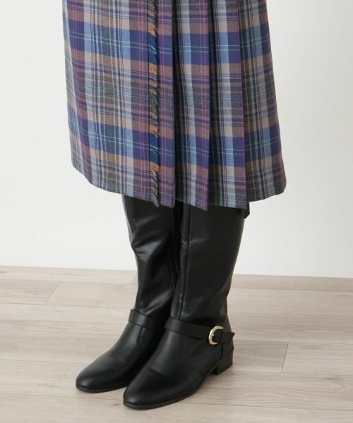 Leilian / レリアン ミニ・ひざ丈スカート | タータンチェックラップスカート【Leilian WHITE LABEL】 | 詳細9