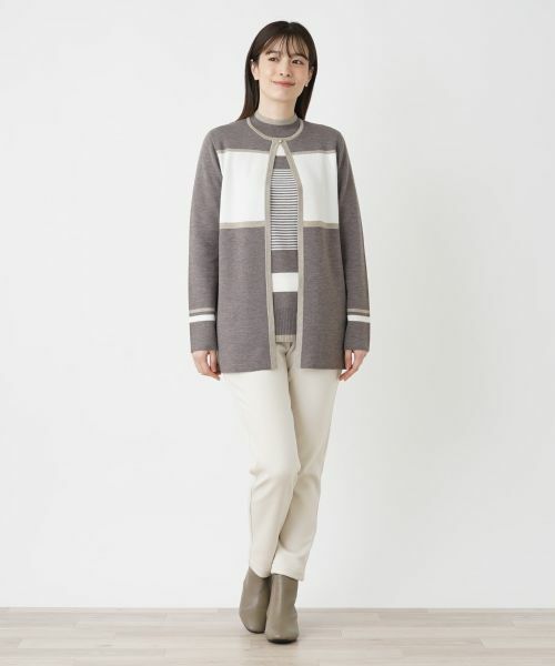 Leilian / レリアン カーディガン・ボレロ | カラーブロックカーディガン | 詳細1