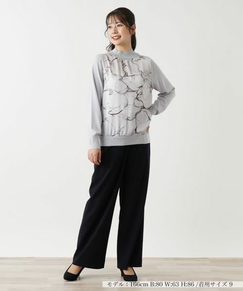 Leilian / レリアン ニット・セーター | 異素材切替ハイネックプルオーバー | 詳細1