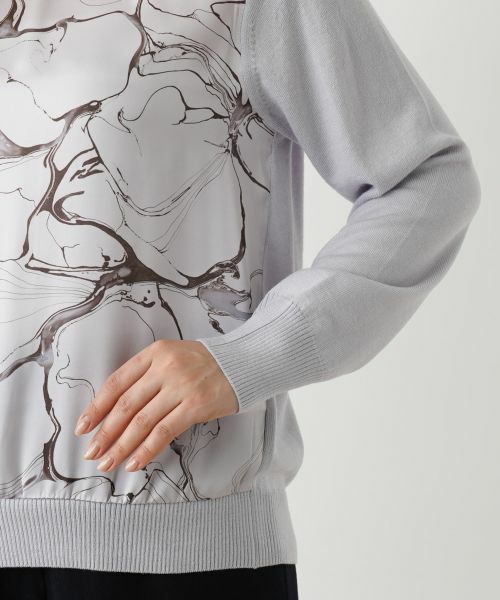 Leilian / レリアン ニット・セーター | 異素材切替ハイネックプルオーバー | 詳細10