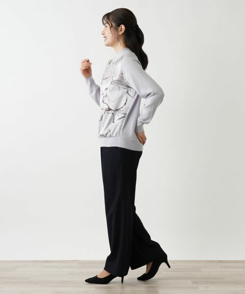 Leilian / レリアン ニット・セーター | 異素材切替ハイネックプルオーバー | 詳細2