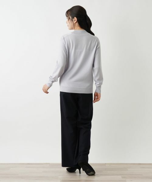 Leilian / レリアン ニット・セーター | 異素材切替ハイネックプルオーバー | 詳細3