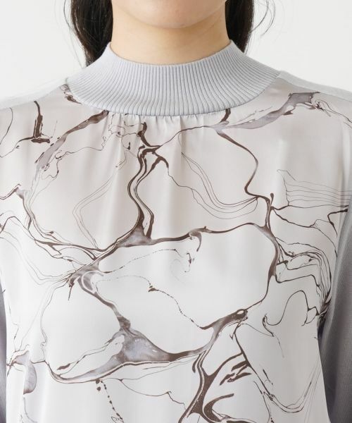 Leilian / レリアン ニット・セーター | 異素材切替ハイネックプルオーバー | 詳細7