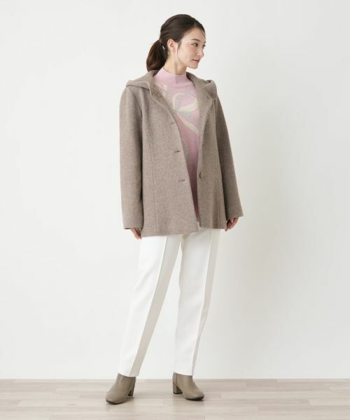 Leilian / レリアン その他アウター | フーデッドショートコート【Leilian WHITE LABEL】 | 詳細1