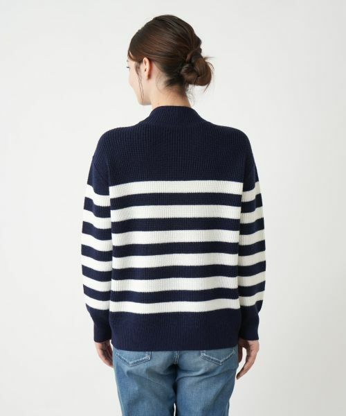 Leilian / レリアン ニット・セーター | ボーダーレースニット【Leilian WHITE LABEL】 | 詳細10