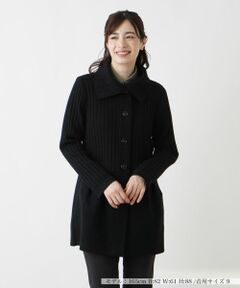 Leilian / レリアン カーディガン・ボレロ | 編地切替ロングカーディガン【Leilian WHITE LABEL】