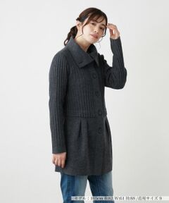 Leilian / レリアン カーディガン・ボレロ | 編地切替ロングカーディガン【Leilian WHITE LABEL】