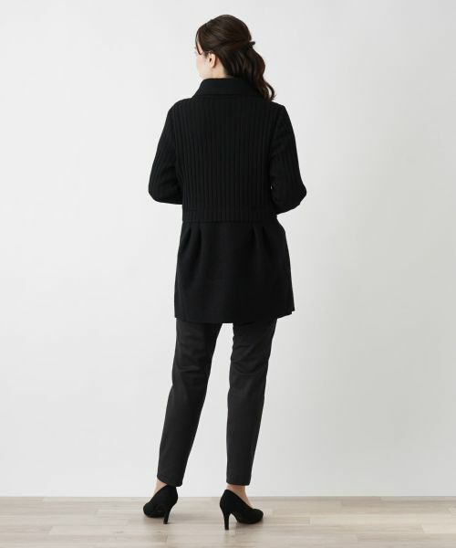 Leilian / レリアン カーディガン・ボレロ | 編地切替ロングカーディガン【Leilian WHITE LABEL】 | 詳細3
