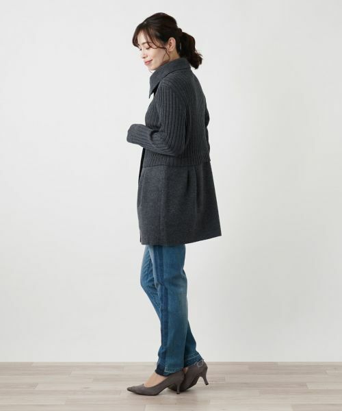 Leilian / レリアン カーディガン・ボレロ | 編地切替ロングカーディガン【Leilian WHITE LABEL】 | 詳細5