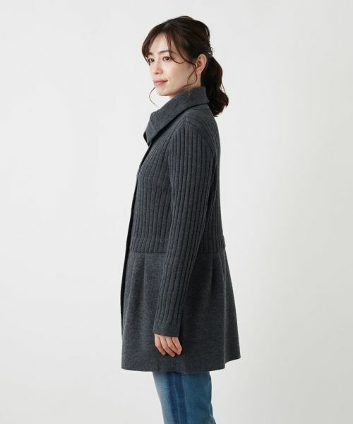 Leilian / レリアン カーディガン・ボレロ | 編地切替ロングカーディガン【Leilian WHITE LABEL】 | 詳細8
