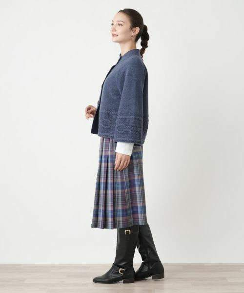 Leilian / レリアン テーラードジャケット | スタンドカラーニットジャケット【Leilian WHITE LABEL】 | 詳細2