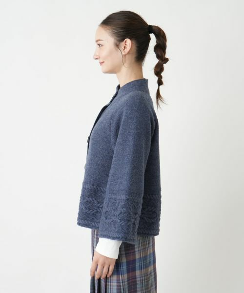 Leilian / レリアン テーラードジャケット | スタンドカラーニットジャケット【Leilian WHITE LABEL】 | 詳細5