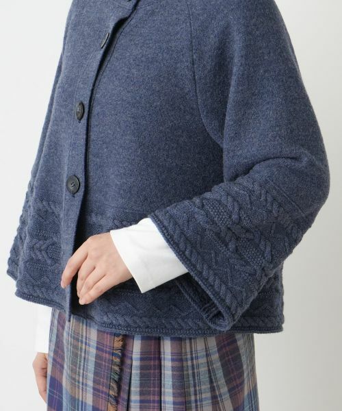 Leilian / レリアン テーラードジャケット | スタンドカラーニットジャケット【Leilian WHITE LABEL】 | 詳細9