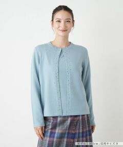 Leilian / レリアン カーディガン・ボレロ | マルチビジューカーディガン【Leilian WHITE LABEL】