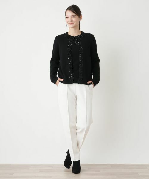 Leilian / レリアン カーディガン・ボレロ | マルチビジューカーディガン【Leilian WHITE LABEL】 | 詳細1