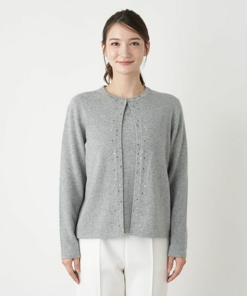 Leilian / レリアン カーディガン・ボレロ | マルチビジューカーディガン【Leilian WHITE LABEL】 | 詳細12