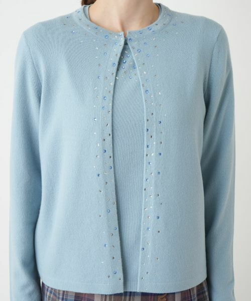 Leilian / レリアン カーディガン・ボレロ | マルチビジューカーディガン【Leilian WHITE LABEL】 | 詳細8