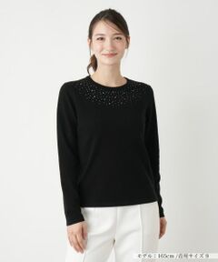 Leilian / レリアン ニット・セーター | マルチビジュークルーネックニット【Leilian WHITE LABEL】