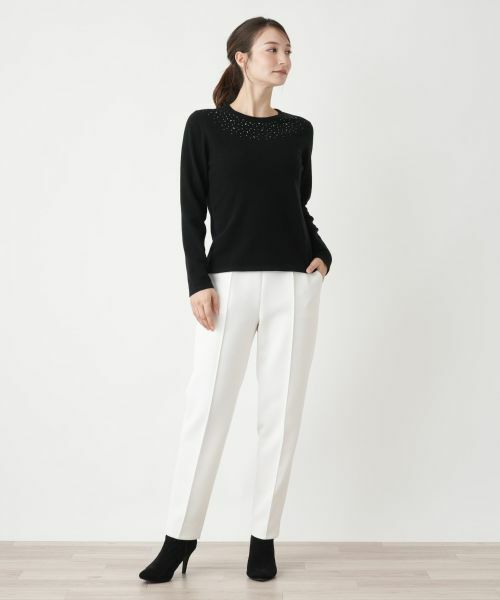 Leilian / レリアン ニット・セーター | マルチビジュークルーネックニット【Leilian WHITE LABEL】 | 詳細1