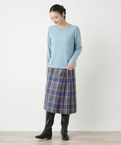 Leilian / レリアン ニット・セーター | マルチビジュークルーネックニット【Leilian WHITE LABEL】 | 詳細5