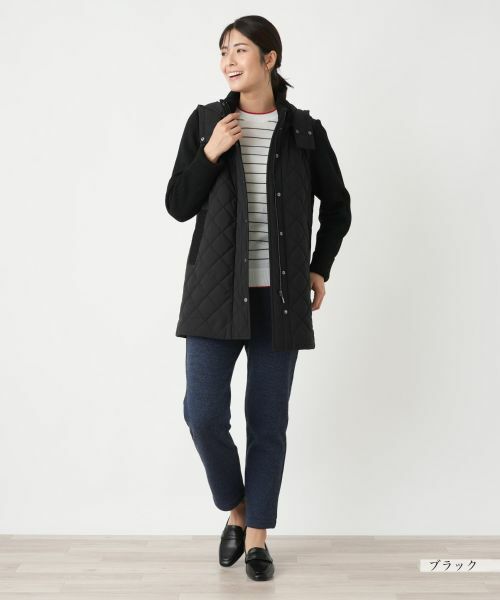 Leilian / レリアン その他アウター | 切替フーデッドコート【Leilian WHITE LABEL】 | 詳細1