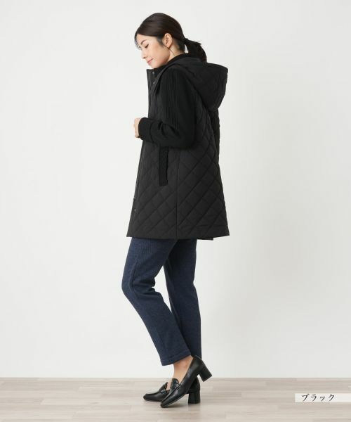 Leilian / レリアン その他アウター | 切替フーデッドコート【Leilian WHITE LABEL】 | 詳細2