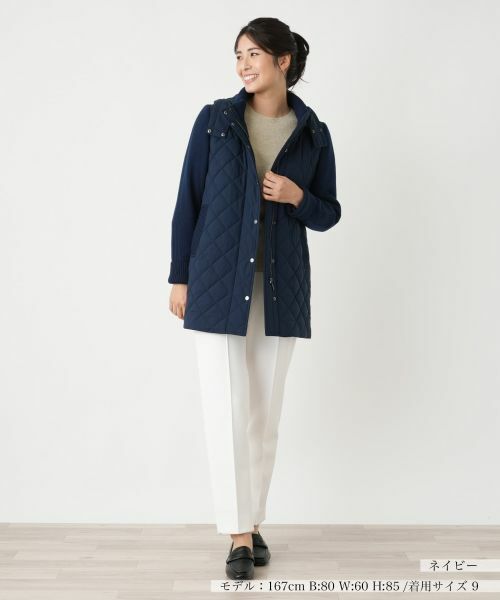 Leilian / レリアン その他アウター | 切替フーデッドコート【Leilian WHITE LABEL】 | 詳細4