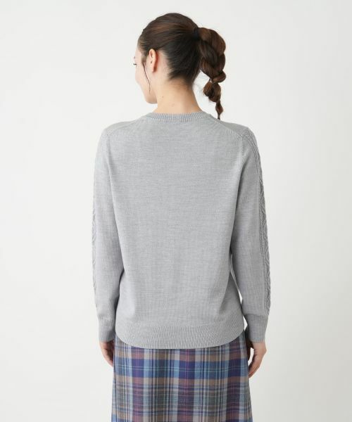 Leilian / レリアン ニット・セーター | ケーブル編みクルーネックニット | 詳細12