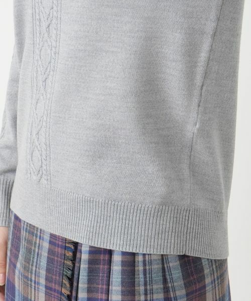 Leilian / レリアン ニット・セーター | ケーブル編みクルーネックニット | 詳細16