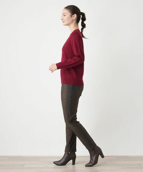 Leilian / レリアン ニット・セーター | ケーブル編みクルーネックニット | 詳細5