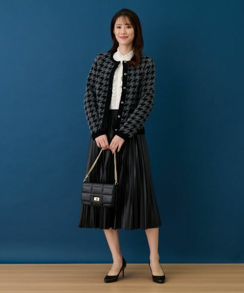 Leilian / レリアン カーディガン・ボレロ | 千鳥格子カーディガン | 詳細11