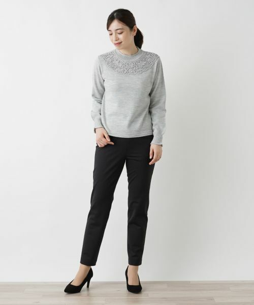Leilian / レリアン ニット・セーター | レースハイネックニット | 詳細1