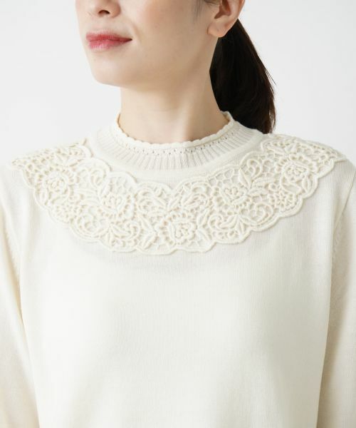 Leilian / レリアン ニット・セーター | レースハイネックニット | 詳細10