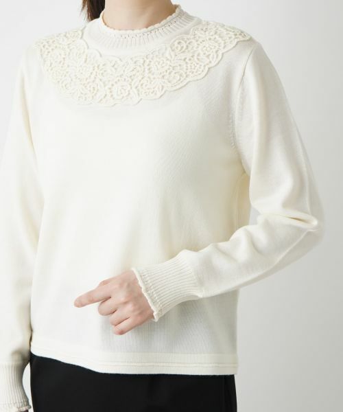 Leilian / レリアン ニット・セーター | レースハイネックニット | 詳細12